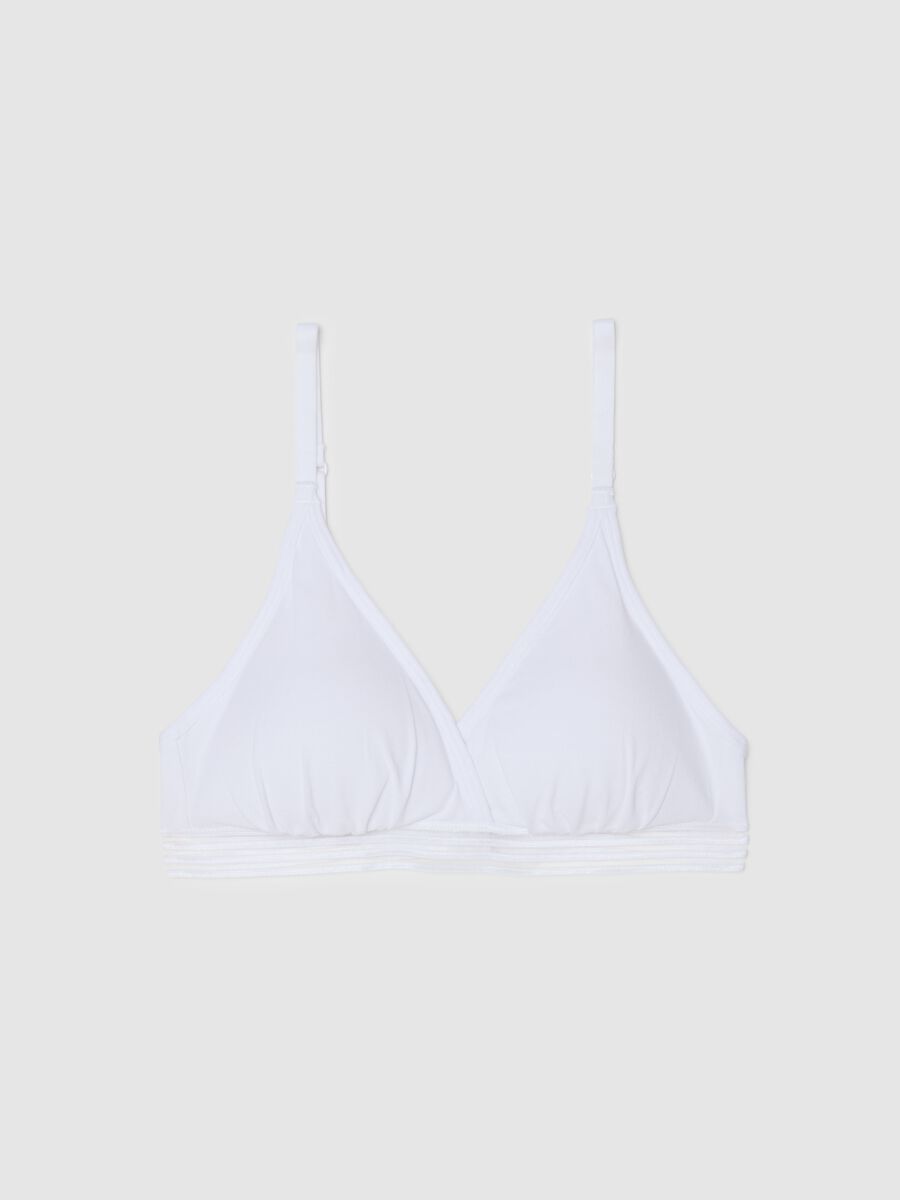 Women's Stretch Cotton White Bra_4