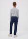 Blue pure cotton joggers with college print for boys_1