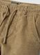 Pantaloni beige in cotone elasticizzato a coste_2