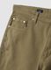 Pantaloni beige in twill di cotone elasticizzato carrot fit_6