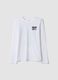 White organic cotton relaxed-fit T-shirt with print_0