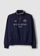 Blue half‑zip cotton‑blend sweatshirt with front lettering, regular fit_4