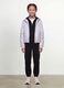Girls&rsquo; grey hooded rain jacket with zip_1