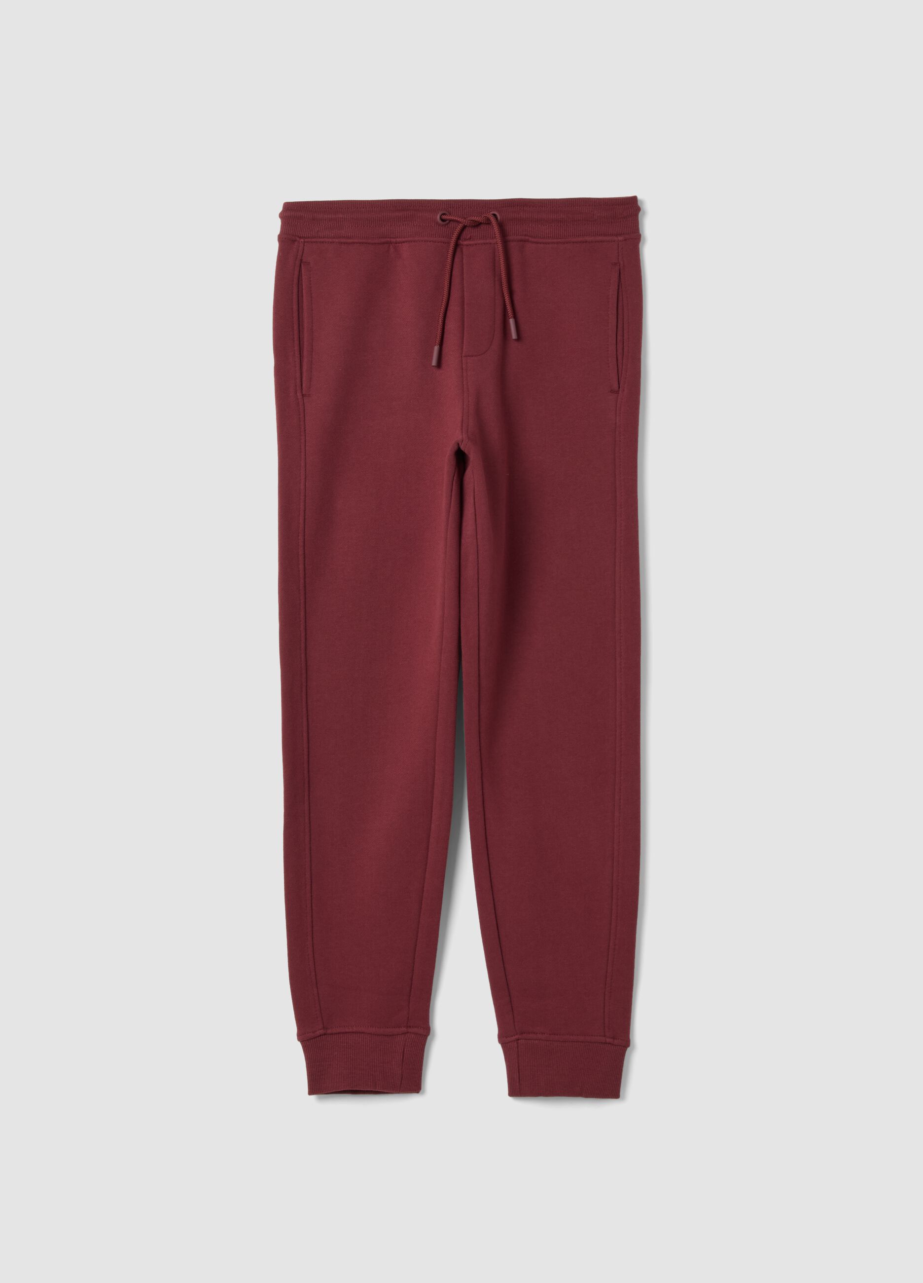 Brown joggers in 100% organic cotton