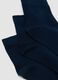 Pack of five blue short socks in organic stretch cotton_2