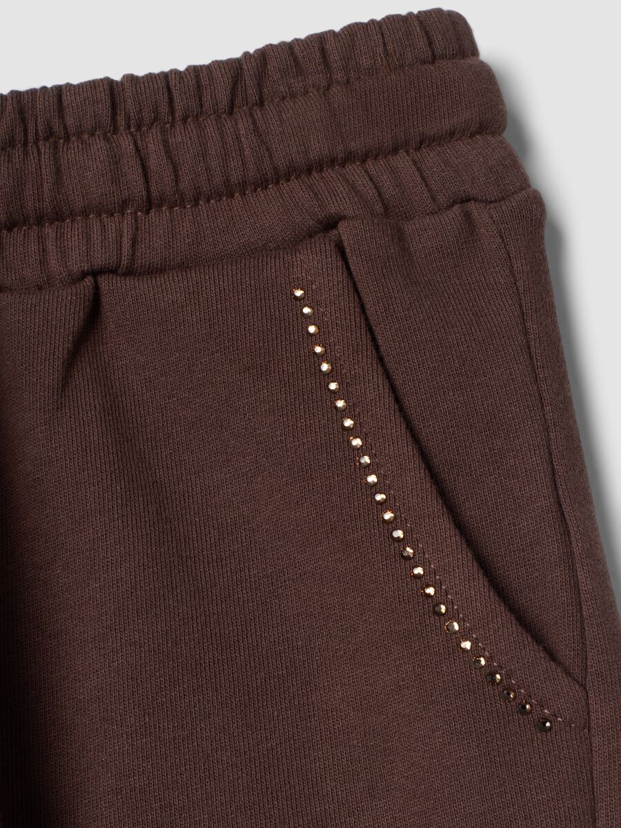 Brown pure cotton jogger trousers_3
