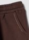 Brown pure cotton jogger trousers_3