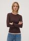 Brown cotton-blend crew-neck T-shirt_2