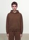 Brown cotton-blend hoodie with a regular fit_2