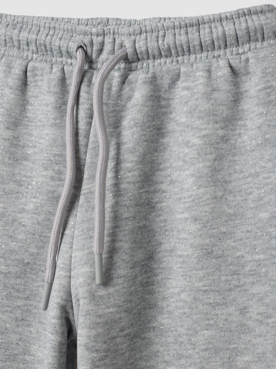 Grey marl wide-leg joggers with elasticated waist_2