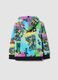 Multicolour cotton-blend hoodie with crew neck_1