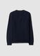 Navy crew-neck jersey knit jumper, regular fit_2