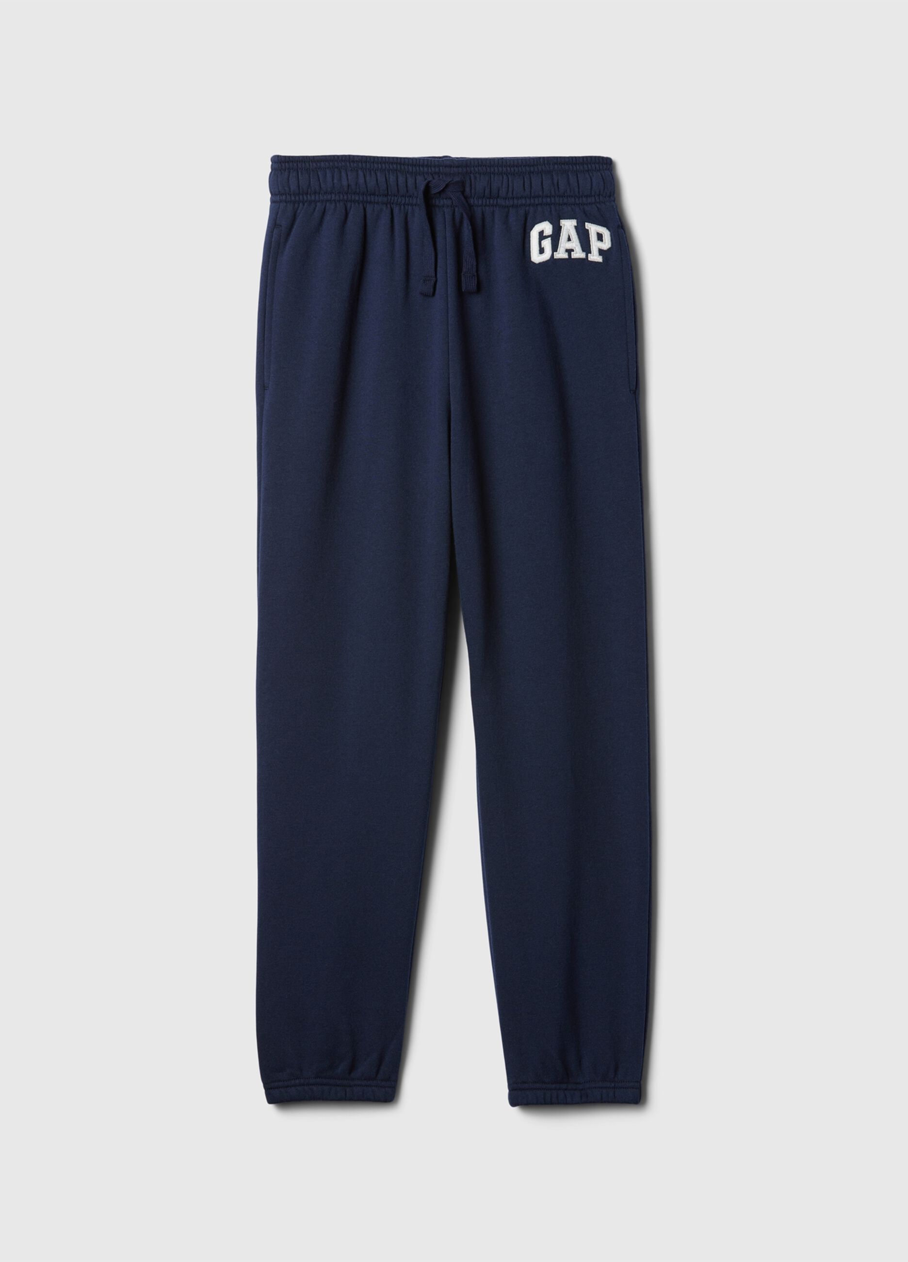 Blue cotton-blend joggers with GAP logo