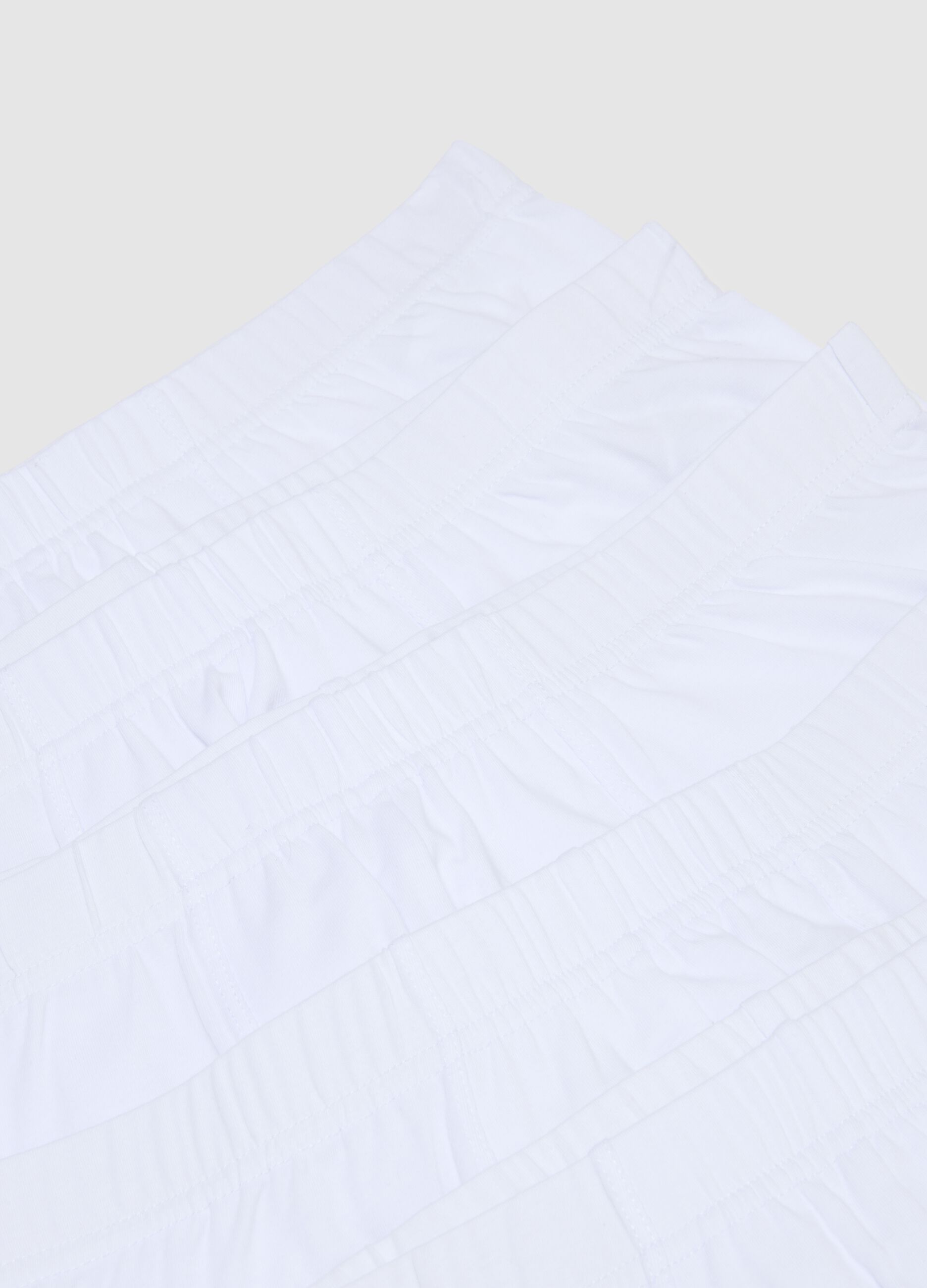 Multipack of white boxer shorts in stretch cotton regular fit