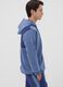 Blue cotton-blend hooded sweatshirt with logo_2
