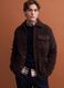 Brown regular-fit sweatshirt with collar_0