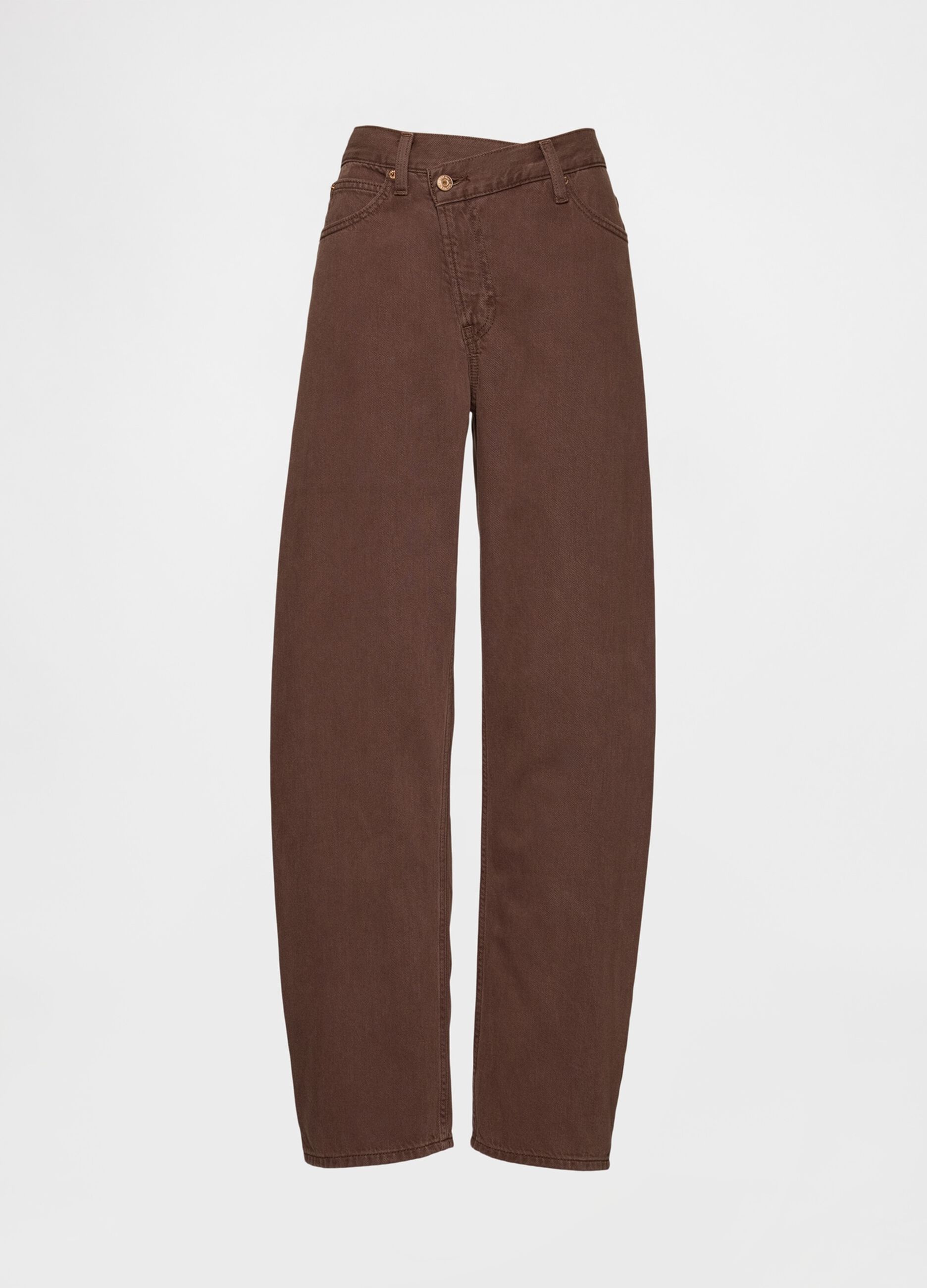 Brown jeans made of cotton and lyocell