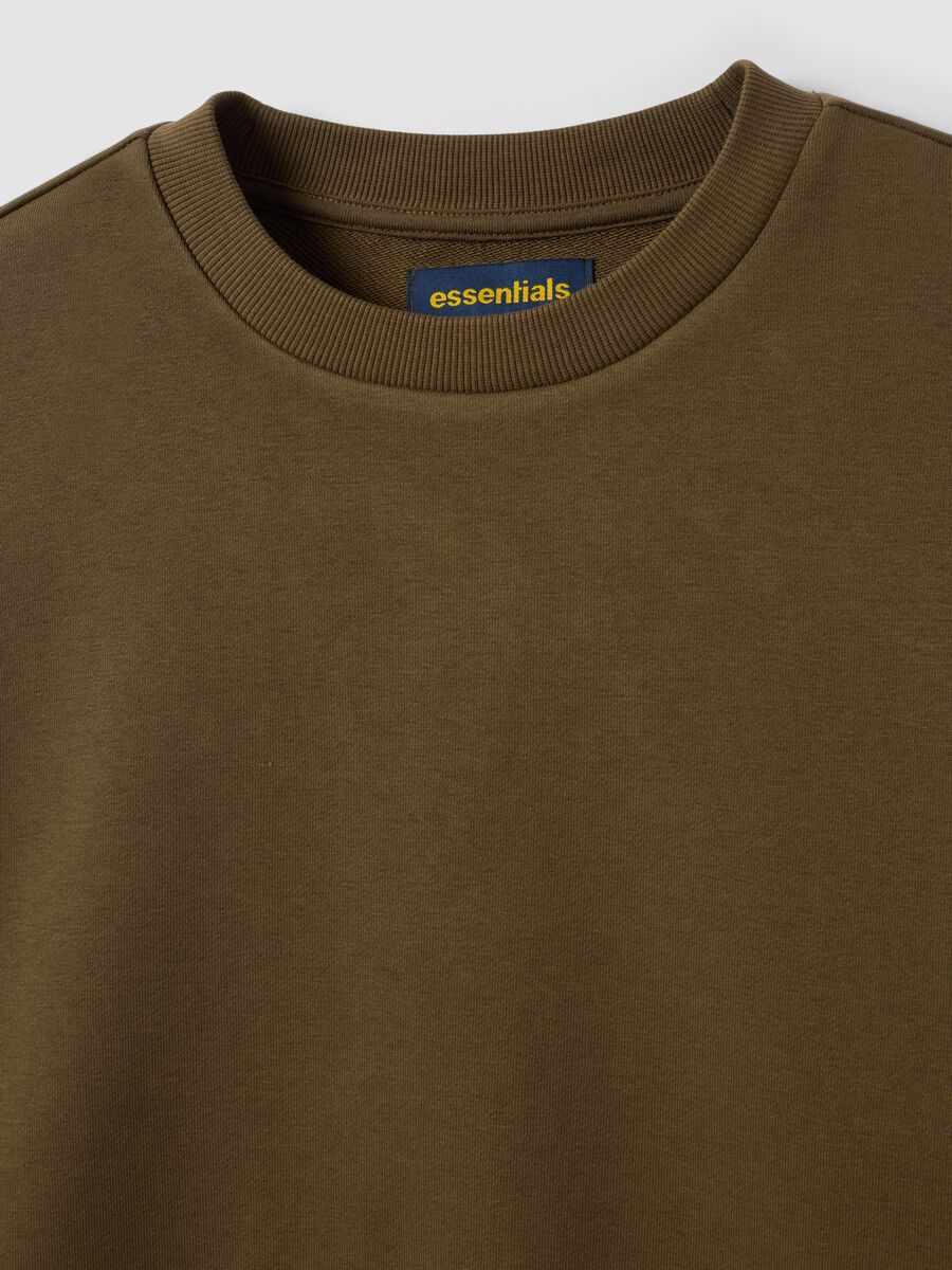 Green regular-fit crew-neck cotton-blend sweatshirt_5
