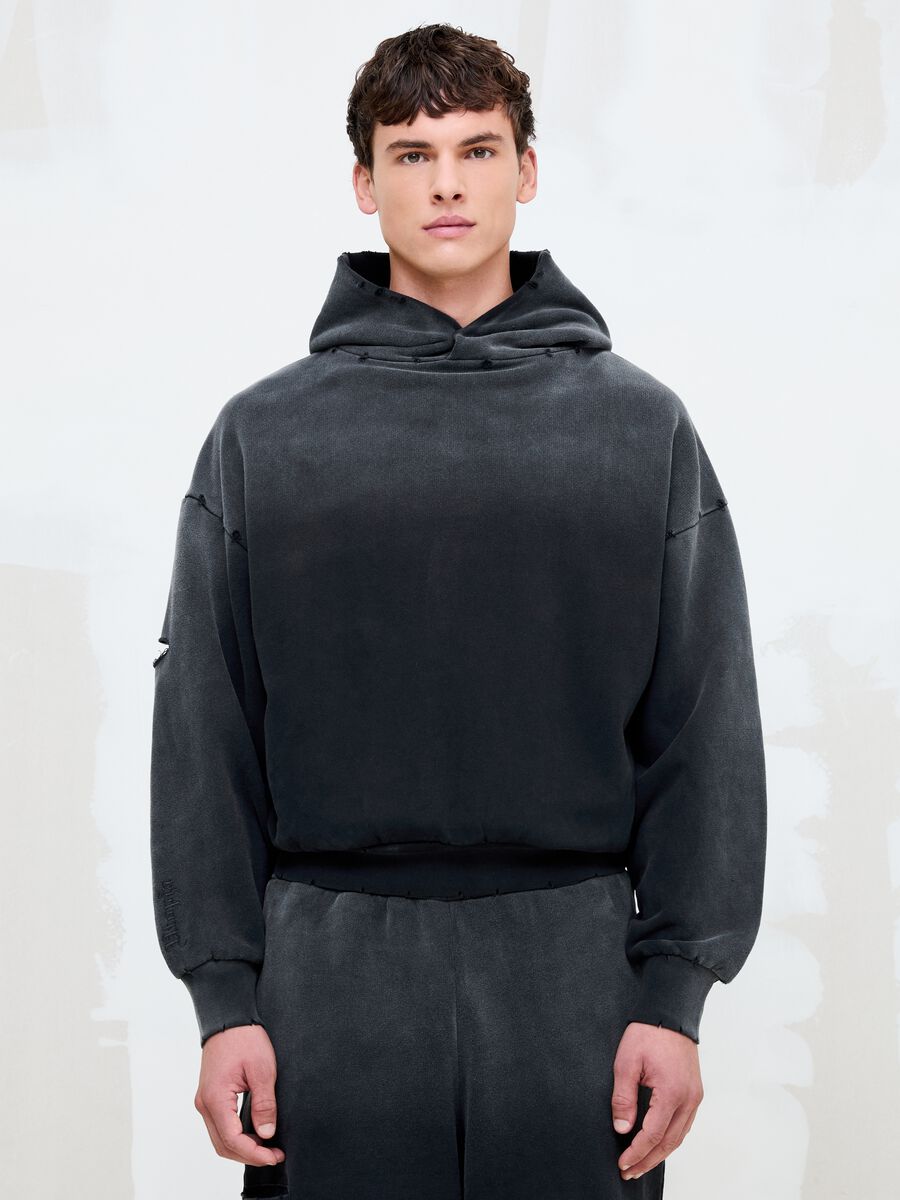Sunfaded Black Hoodie_0