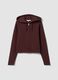 Brown full-zip pure cotton fitted hoodie_4