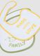 Pack of four multicoloured organic cotton-blend bibs for baby_1