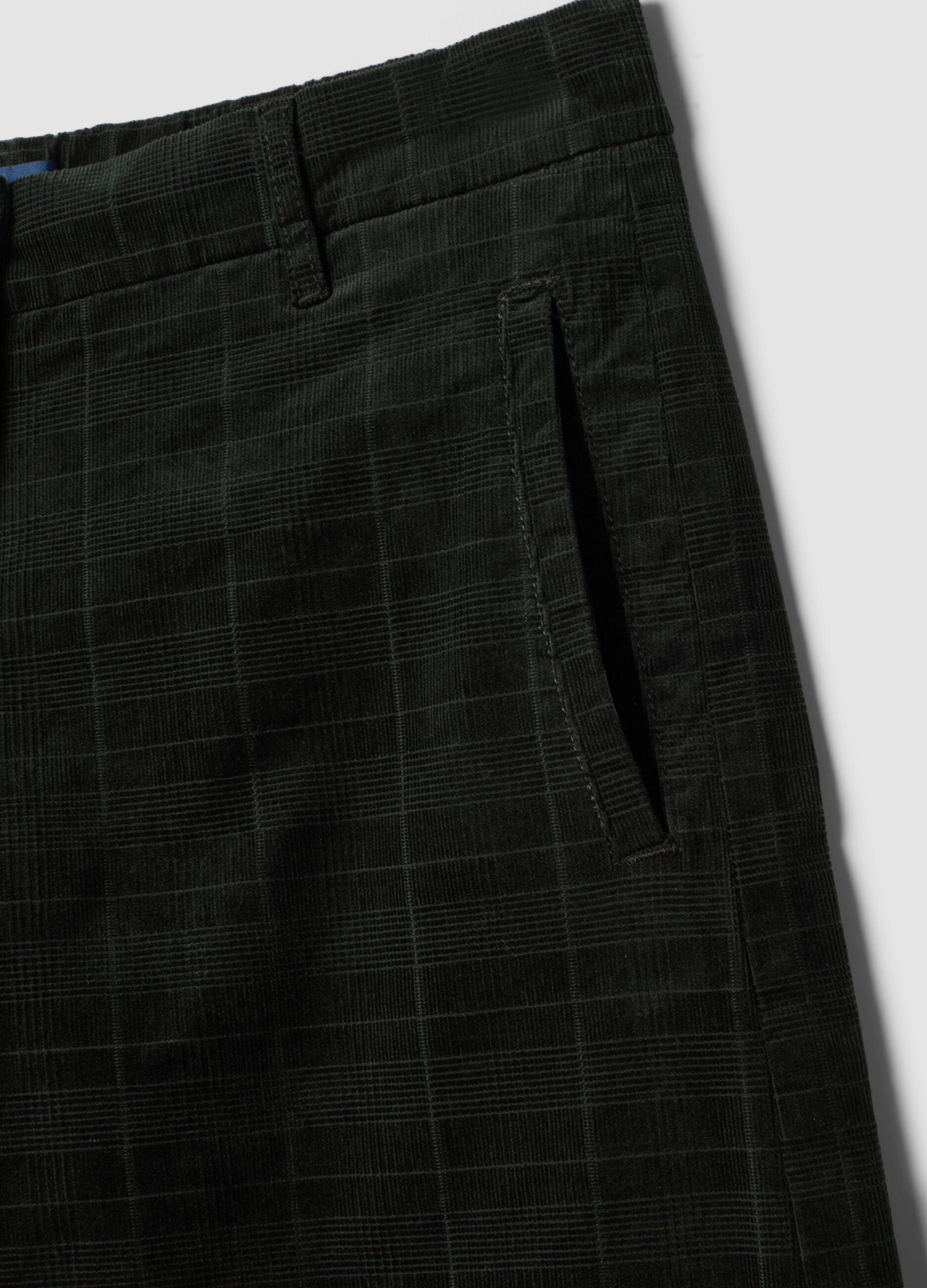 Pantaloni neri wide leg in cotone elasticizzato