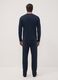 Blue pure organic cotton V-neck pyjamas_3