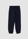 Pantaloni jogger blu in puro cotone organico_1