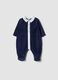 Tutina blu notte in misto cotone organico con colletto_0