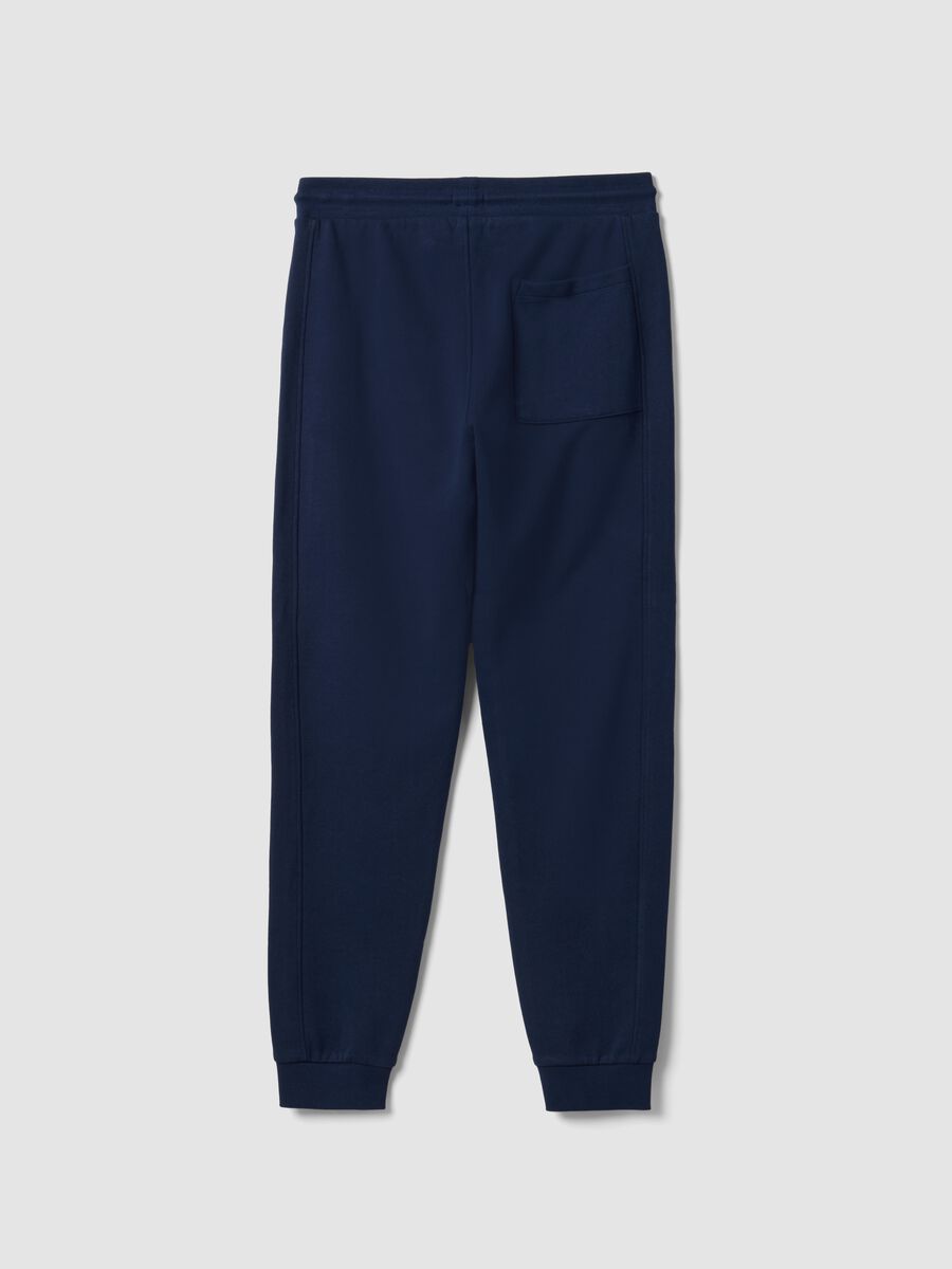 Blue organic cotton jogger trousers_1