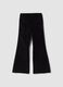 Black cotton-stretch flare treggings_1