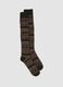 Green long cotton and stretch wool socks_0