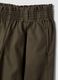Green wide-leg jogger trousers in cotton and lyocell blend for girls_4