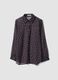 Brown and blue polka-dot regular-fit shirt_0
