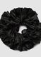Scrunchie nero arricciato effetto satinato_2