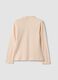 Pink long-sleeve T-shirt with high neck in pure organic cotton_1