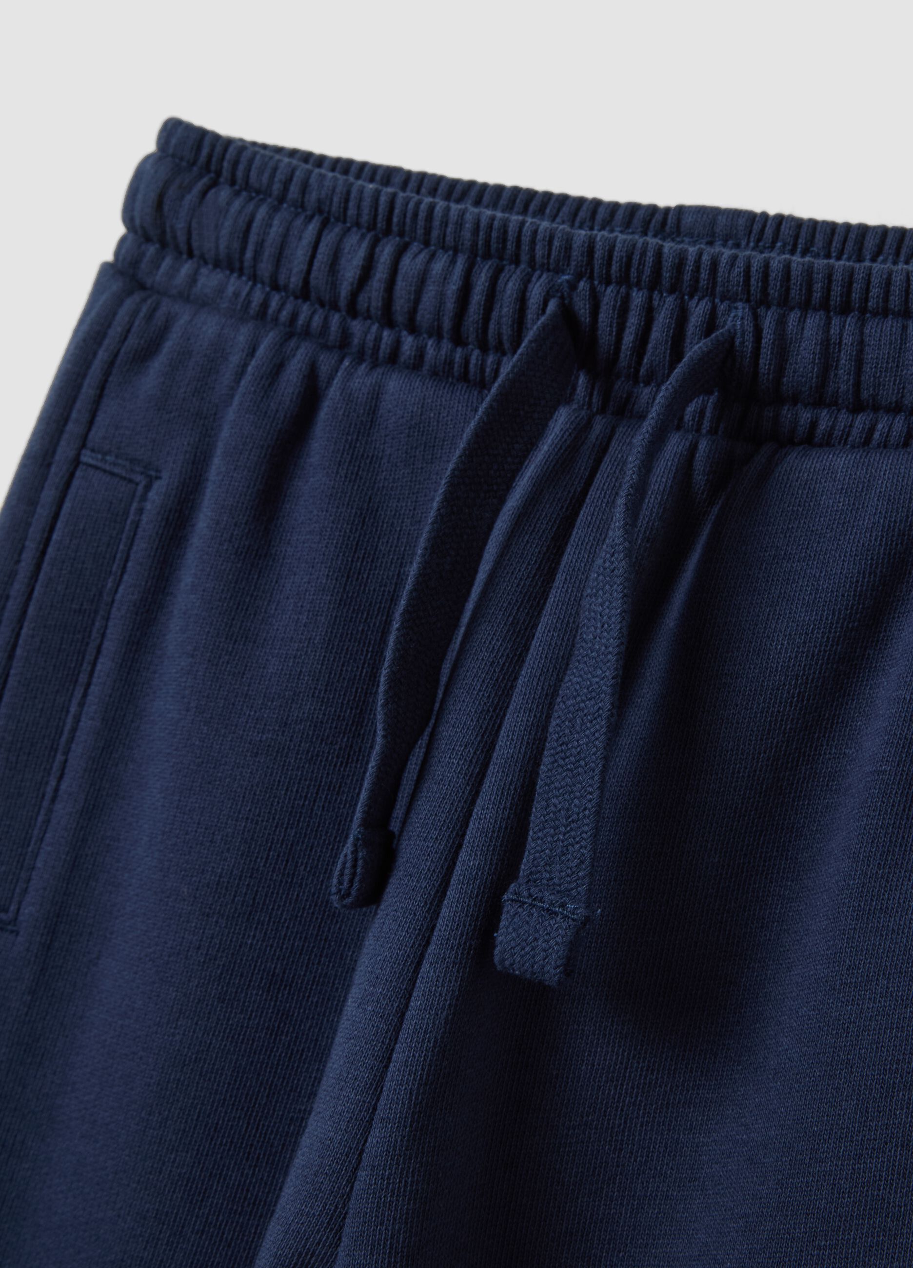 Blue joggers in pure organic cotton