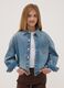 Blue cotton-viscose blend denim shirt with heart pocket, regular fit_0