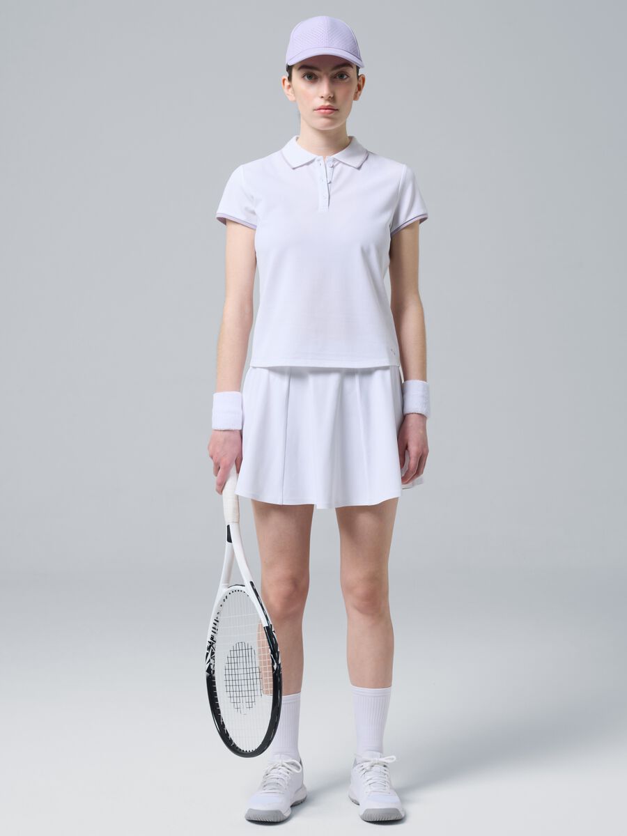 White ALTAVIA COURT sports polo in stretch cotton_0
