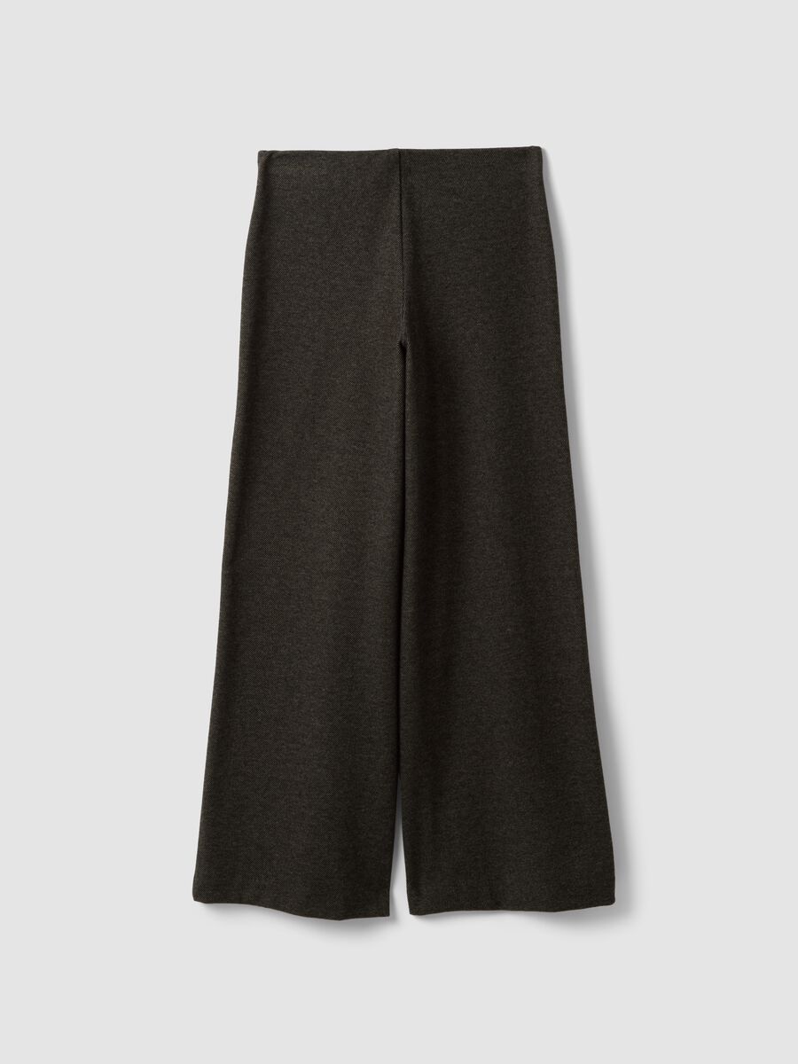 Brown wide-leg trousers in stretch viscose_2