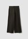 Brown wide-leg trousers in stretch viscose_2