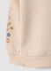 Pink organic cotton sweatshirt with floral embroidery, oversized fit_2