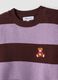 Maglia multicolor in misto viscosa a righe con ricamo orsetto regular fit_6