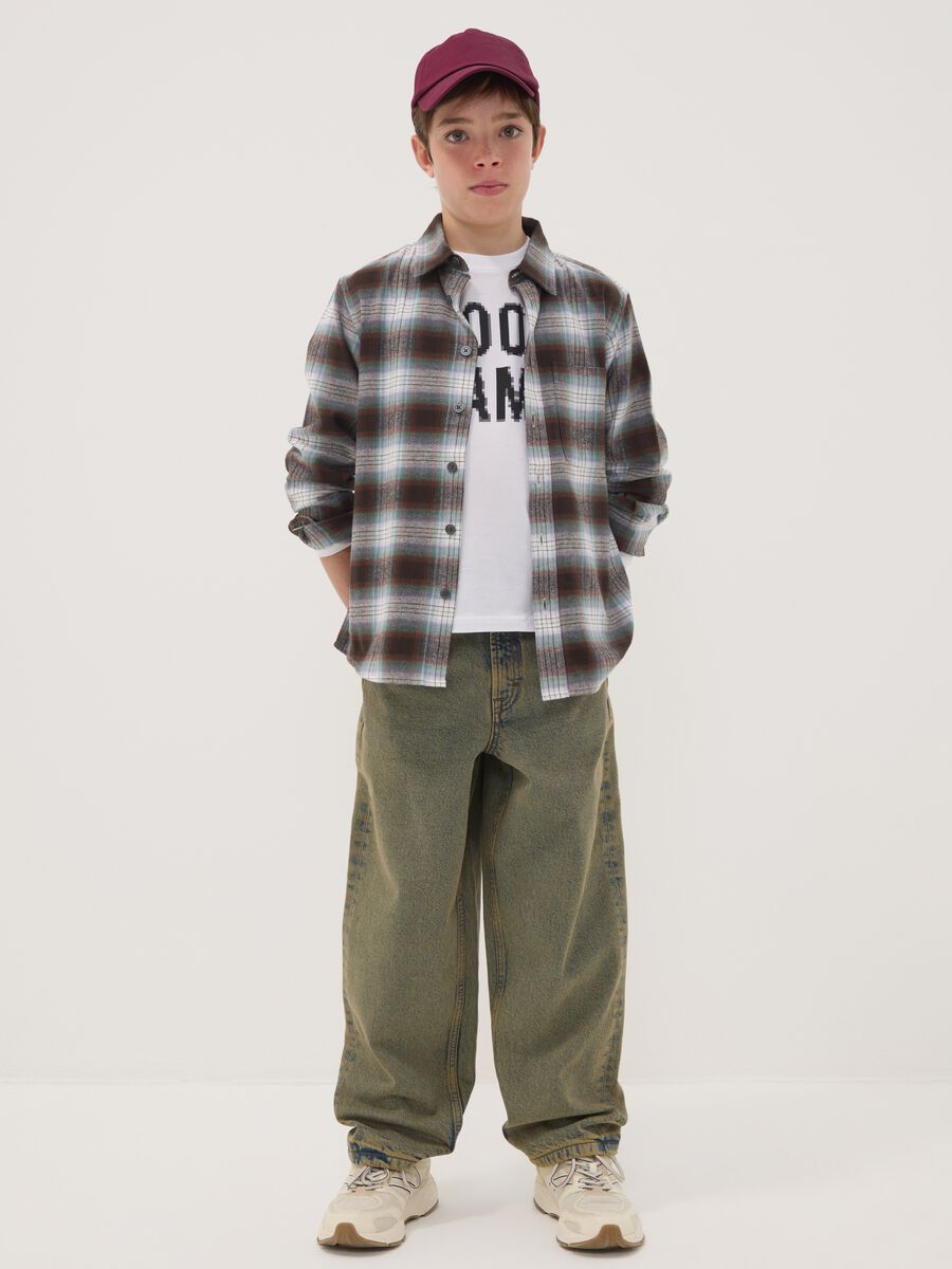 Pure cotton denim jeans, skater fit_0