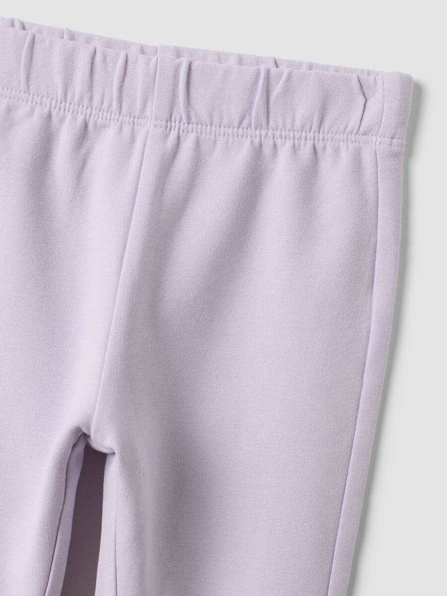 Pink pure cotton set with crew-neck sweatshirt_2