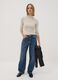 Beige ribbed viscose-blend jumper with high neck_1