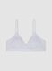 Grey organic cotton and stretch viscose triangle bra_4