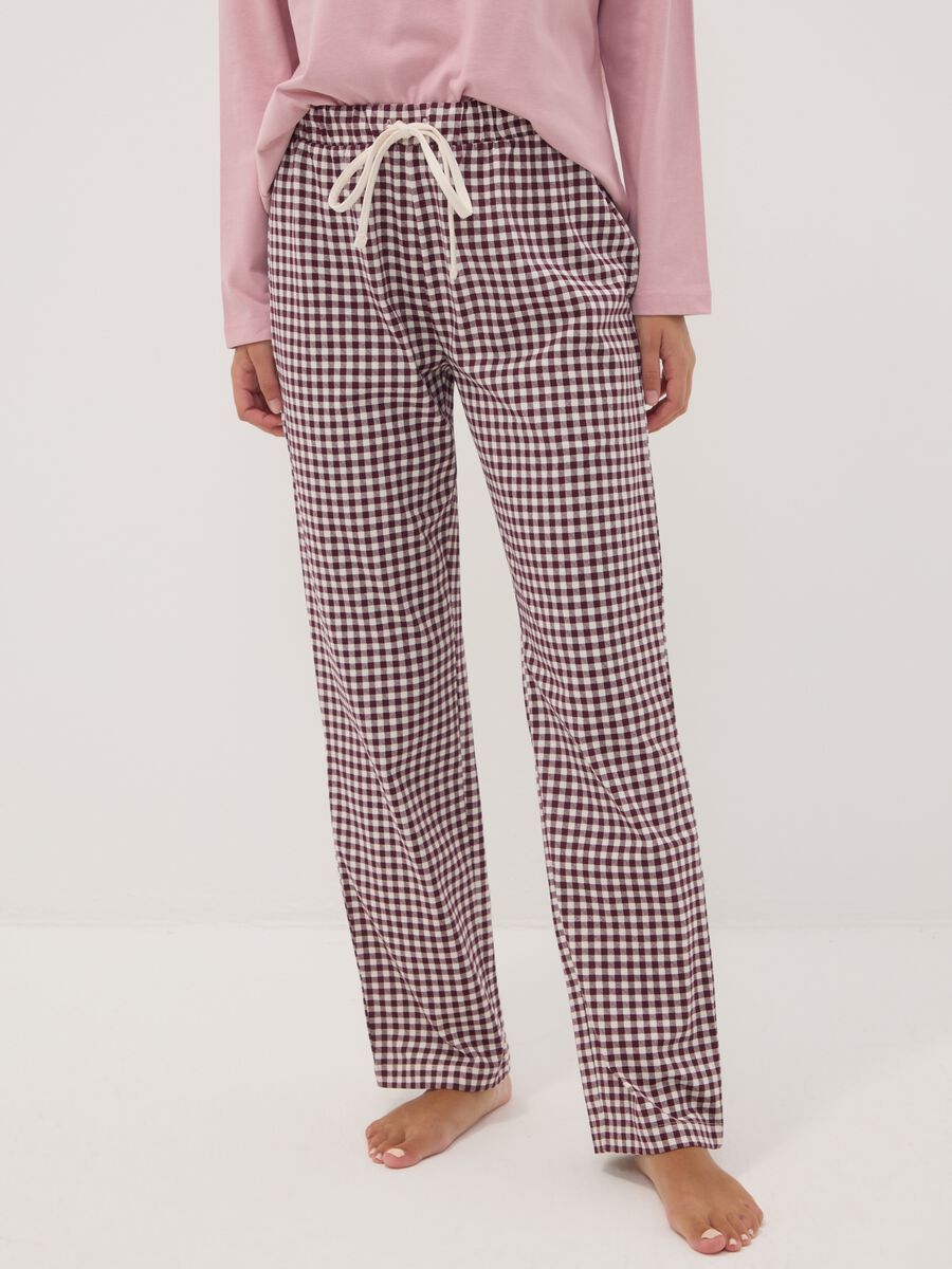 Pink pure organic cotton crew-neck pyjamas_3