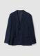 Blue lined stretch-viscose blazer_0