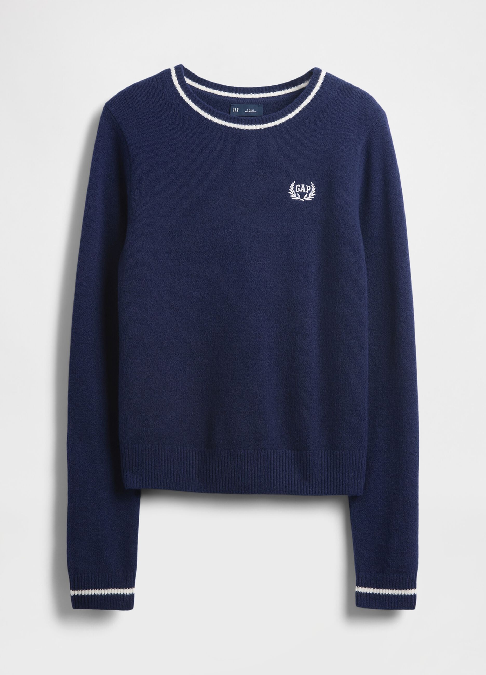 Blue Cotton Blend Jumper